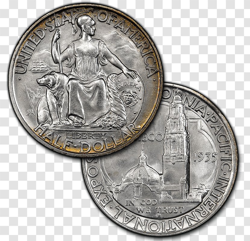 Coin Medal Silver - Half Dollar Transparent PNG