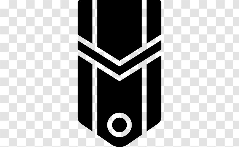 Rectangle Black And White Chevron - Military - Logo Transparent PNG