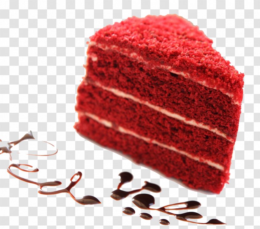Red Velvet Cake Icing Layer Chocolate Cupcake Transparent PNG
