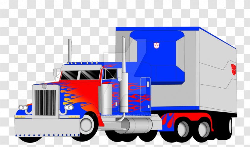 Optimus Prime Drawing Semi-trailer Truck Art - Cargo Transparent PNG