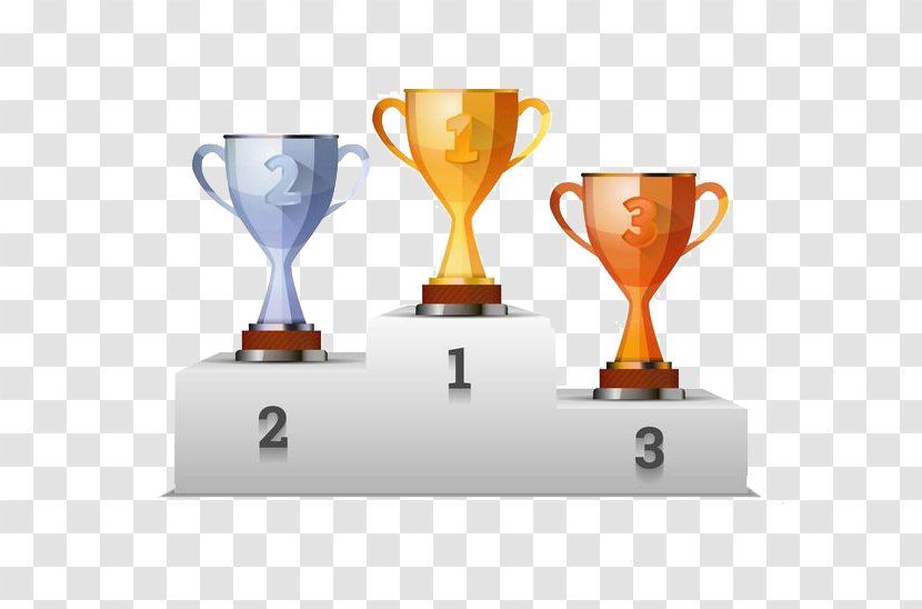 Podium Award Trophy Illustration - A Standing On The Charts Transparent PNG