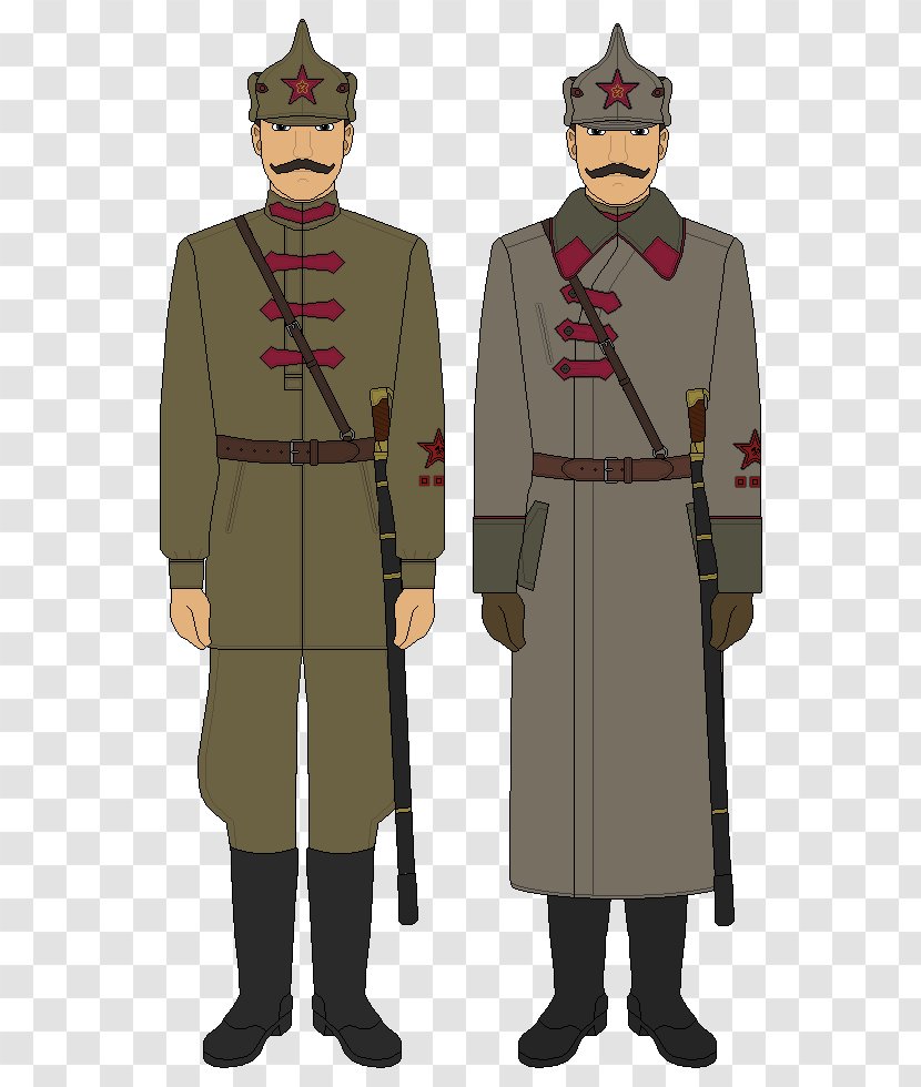 Military Uniform Bolshevik Russian Civil War Robe - Soldier Transparent PNG