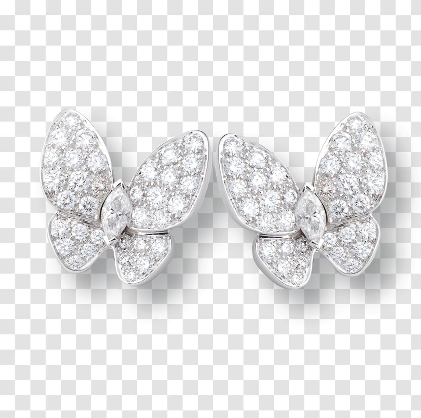 Earring Van Cleef & Arpels Cartier Love Bracelet Bulgari - Butterfly Ring Transparent PNG