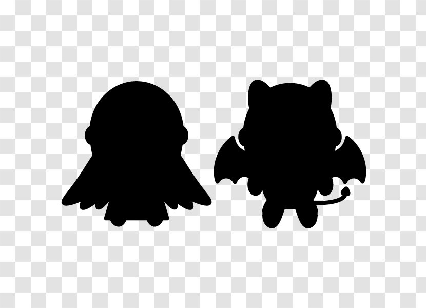 Black Silhouette Character White Clip Art Transparent PNG