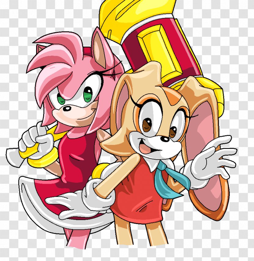 Amy Rose Shadow The Hedgehog Cream Rabbit Sonic Riders Fan Art - Silhouette - And Transparent PNG