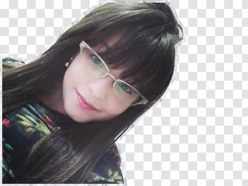 Black Hair Coloring Bangs Long - Watercolor Transparent PNG