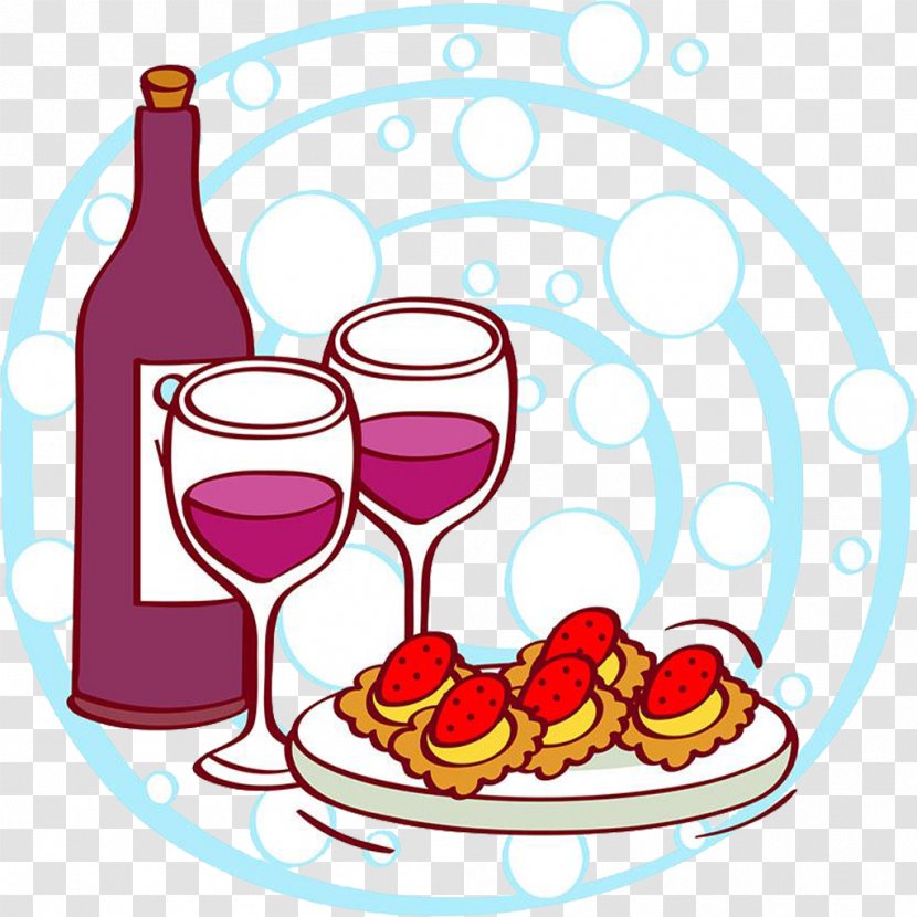 Cocktail Wine Glass Party Illustration - Carnival - Tableware Transparent PNG