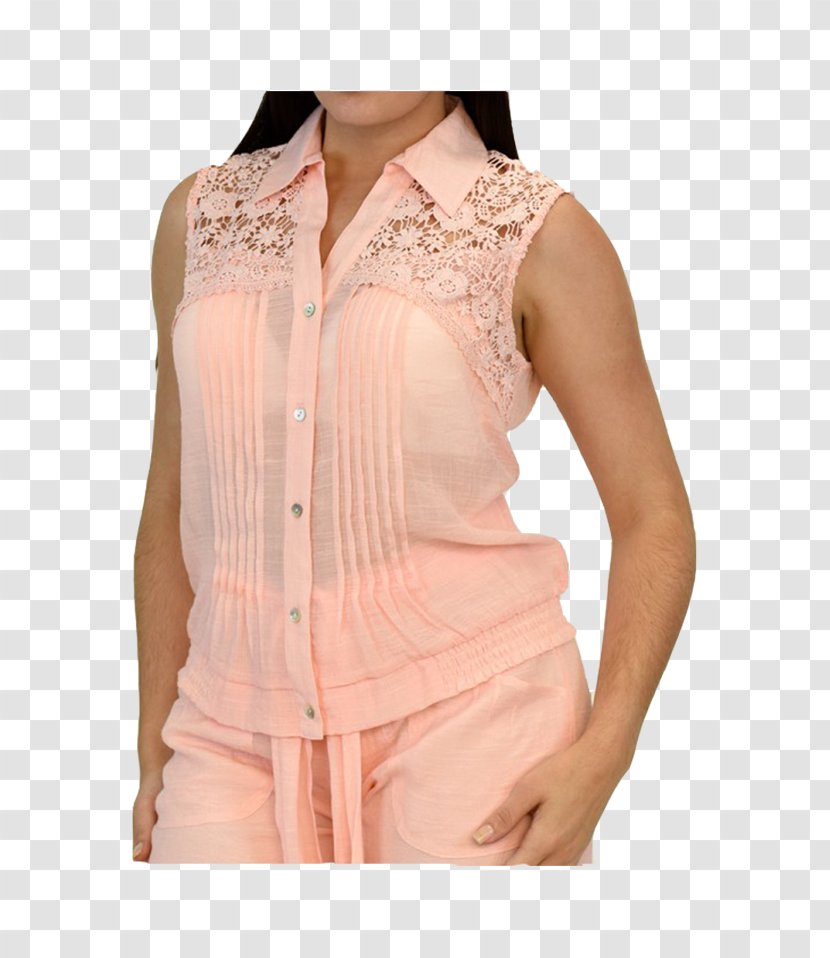Blouse Top Sleeveless Shirt Clothing - Ruffle - Jacket Transparent PNG