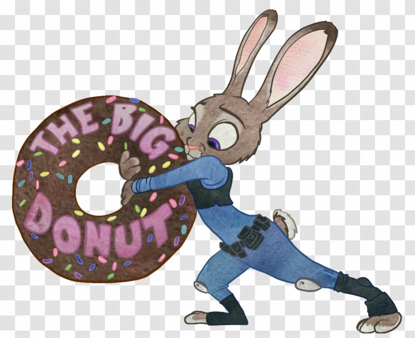 Rabbit Lt. Judy Hopps Officer Clawhauser Nick Wilde Donuts - Walt Disney Company Transparent PNG