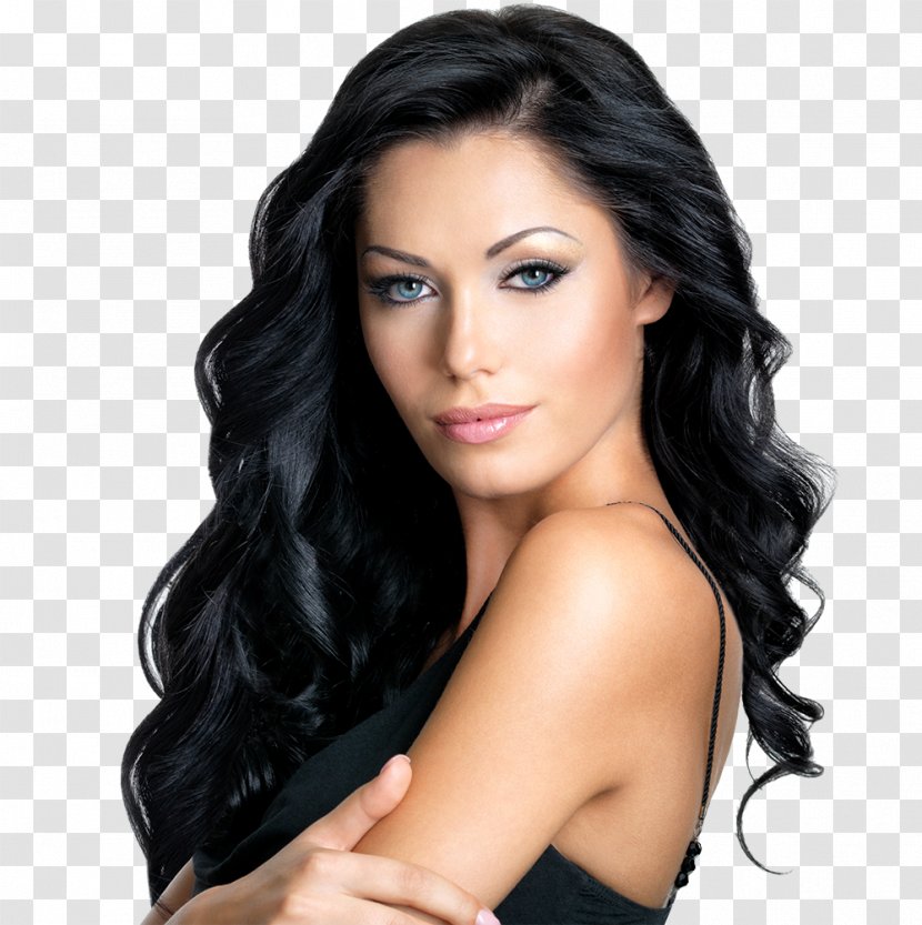 Artificial Hair Integrations Black Coloring Hairstyle - Human Color - Spa Transparent PNG