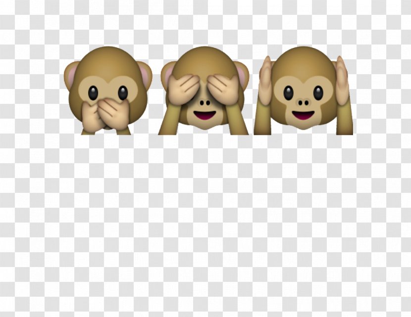 Three Wise Monkeys Emojipedia The Evil Monkey - Sticker - Emoticons Transparent PNG
