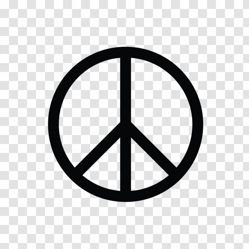 Peace Symbols Hippie - V Sign - Template Transparent PNG