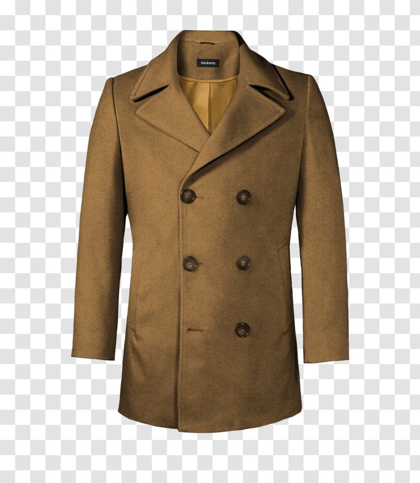 Trench Coat Overcoat Pea Hood - Jacket Transparent PNG
