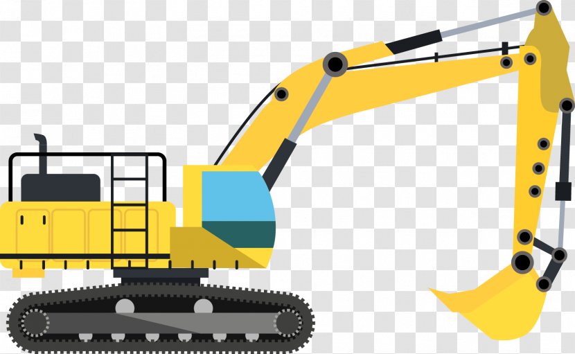 Excavator Architectural Engineering Machine Heavy Equipment - Information - Construction Vector Tools Transparent PNG