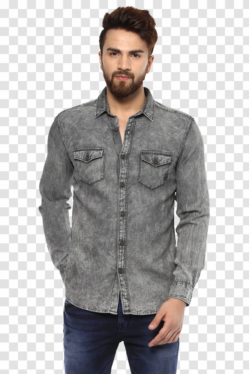 Denim T-shirt Sleeve Jeans - Pocket Transparent PNG