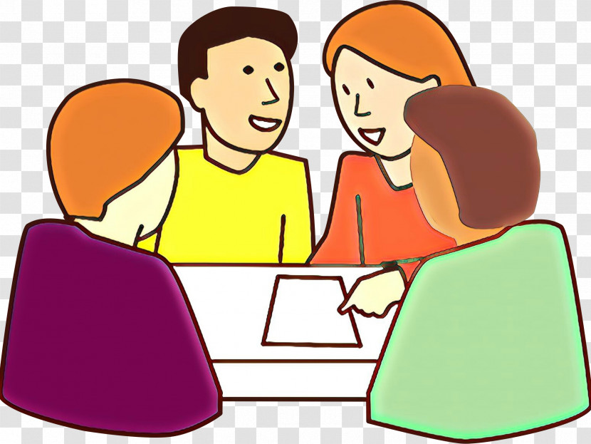 People Cartoon Conversation Sharing Interaction Transparent PNG