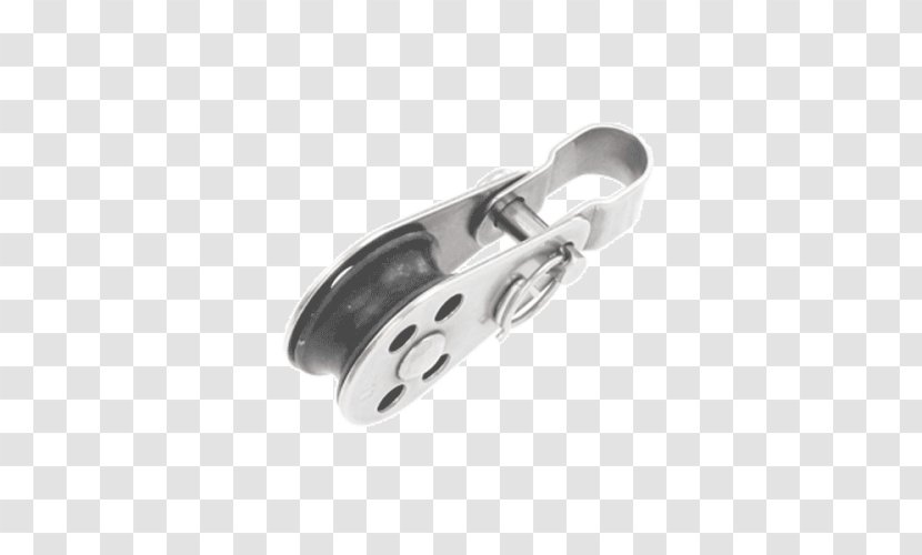 Marine Grade Stainless Steel Block Pulley - Silver - High Shading Transparent PNG