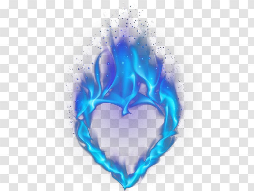 Light Heart Flame - Aqua - Blue Heart-shaped Transparent PNG