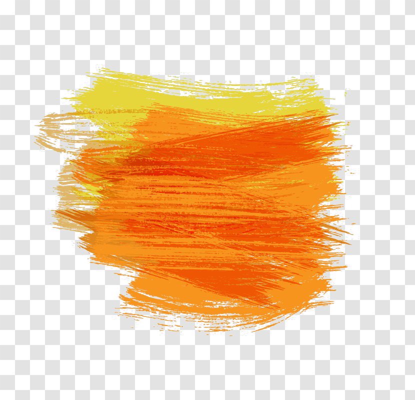 Paintbrush Watercolor Painting Pincelada - Color - Orange Graffiti Brush Transparent PNG