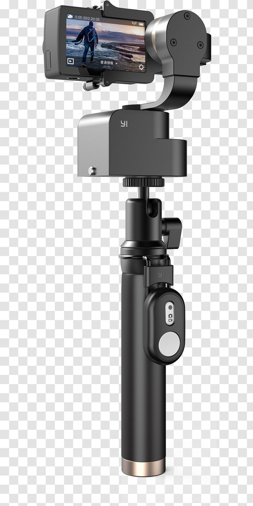 YI Technology 4K Action Camera Xiaomi Yi Gimbal 4K+ - Pantiltzoom Transparent PNG