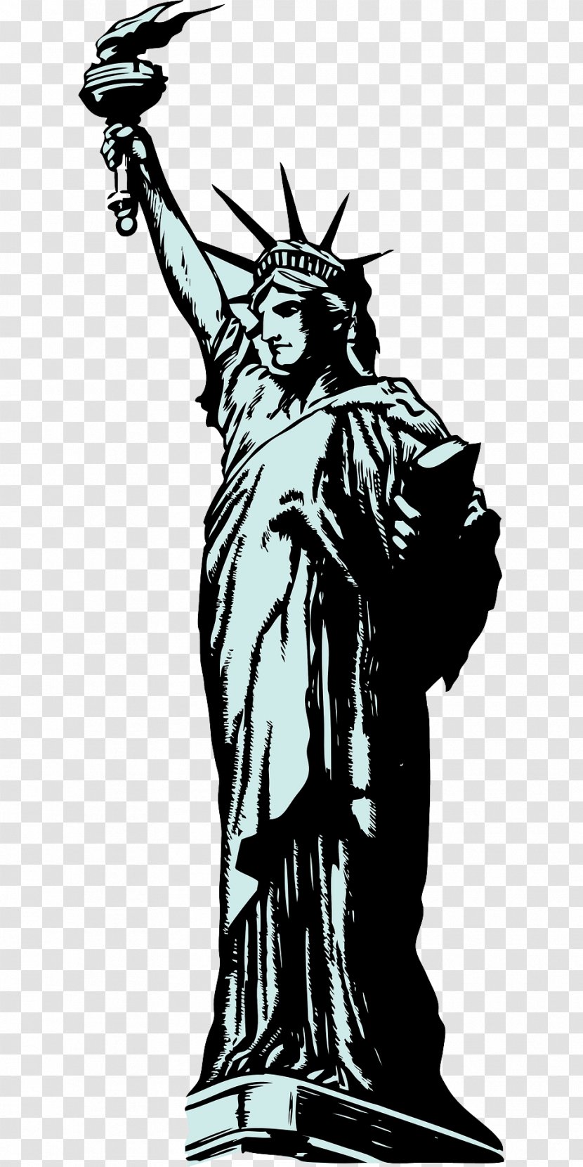 Statue Of Liberty Clip Art - The Torch Goddess Transparent PNG