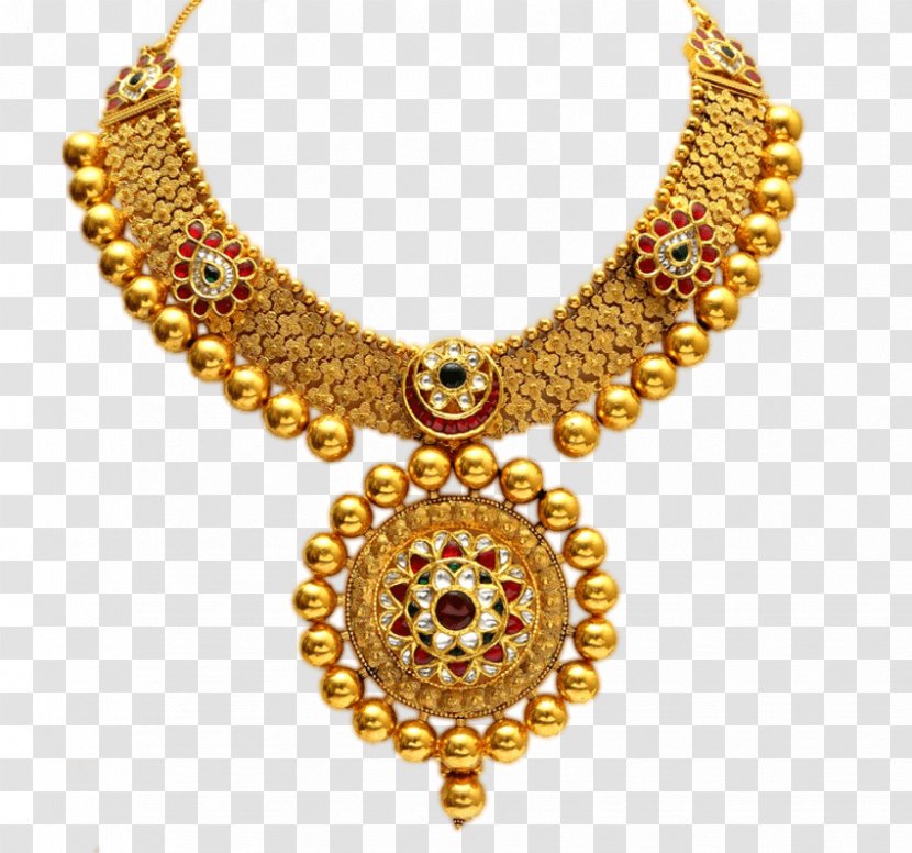 Jewellery Gemstone Necklace Kundan Gold Transparent PNG