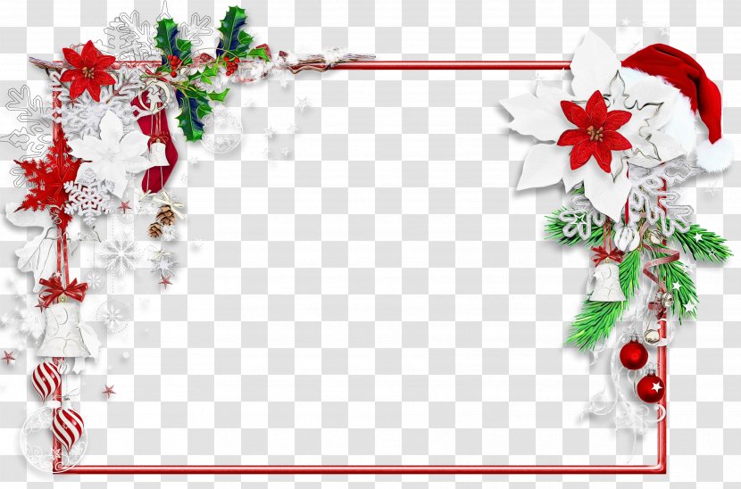 Christmas And New Year Background - Holiday - Picture Frame Holly Transparent PNG