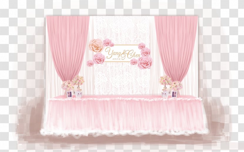 Wedding Reception Marriage - Textile - Pink Romantic Transparent PNG