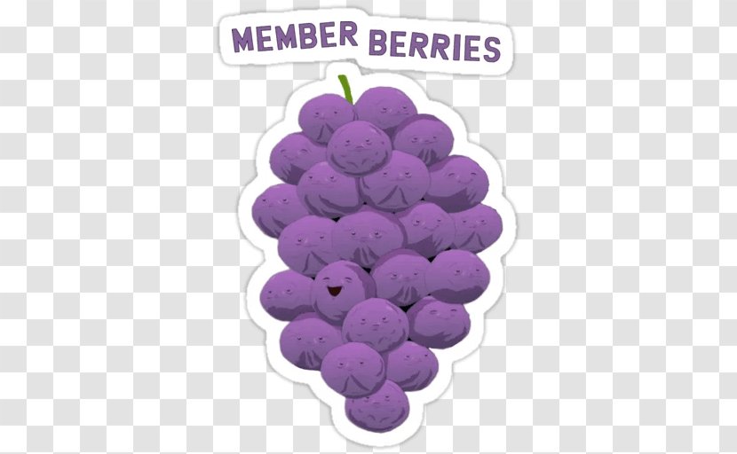 Member Berries Grape Sticker Telegram Paper - Purple Transparent PNG