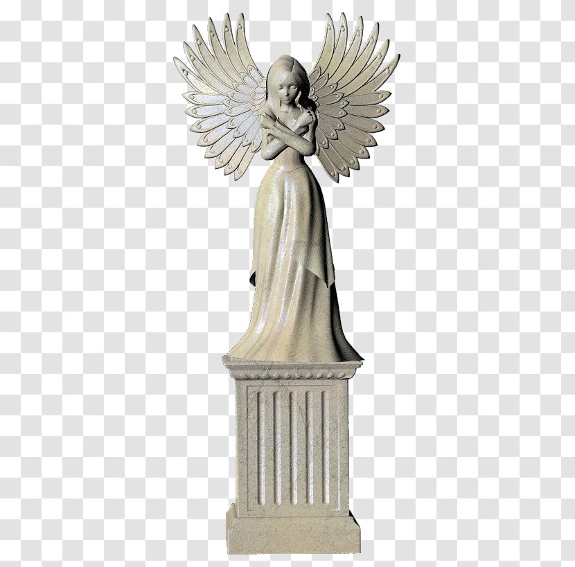 Statue Bronze Sculpture Figurine Classical - Stone Carving - Angel Transparent PNG