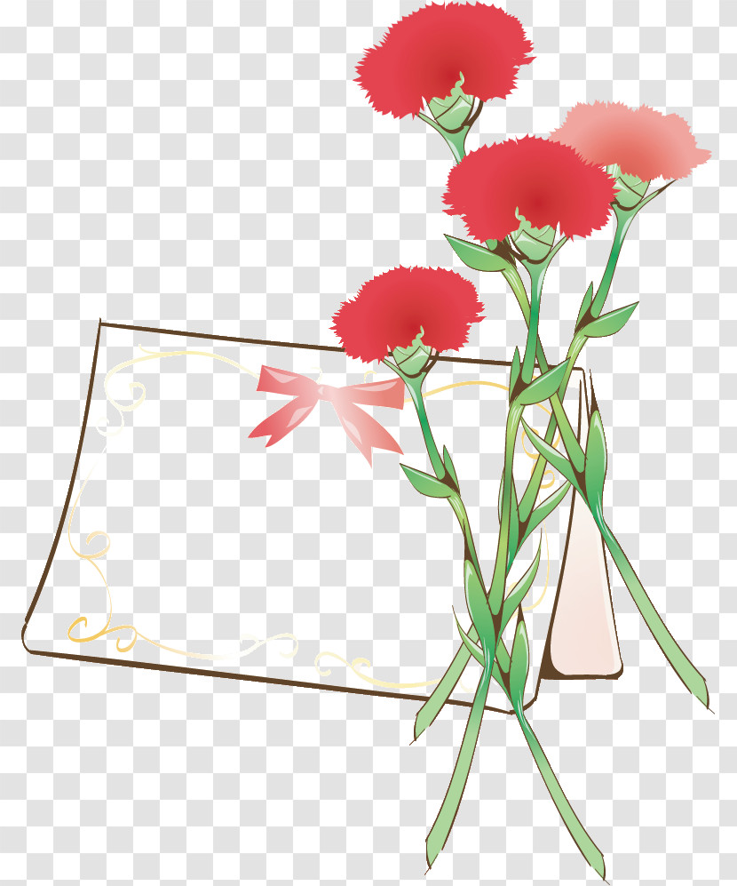 Carnation frame Flower Frame Floral Frame Transparent PNG