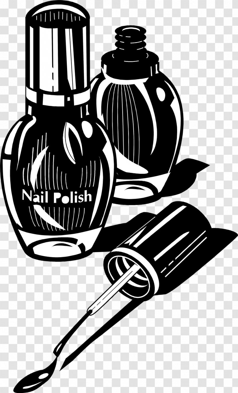 Nail Polish Beauty Parlour Salon Clip Art - Monochrome Photography Transparent PNG