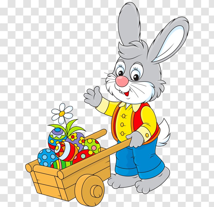 Easter Bunny Egg Clip Art - Cartoon Transparent PNG