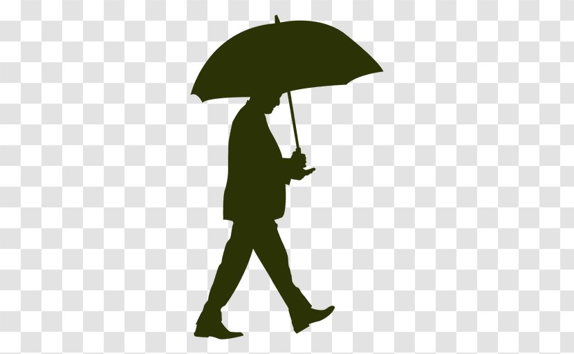 Silhouette Umbrella - Man Transparent PNG