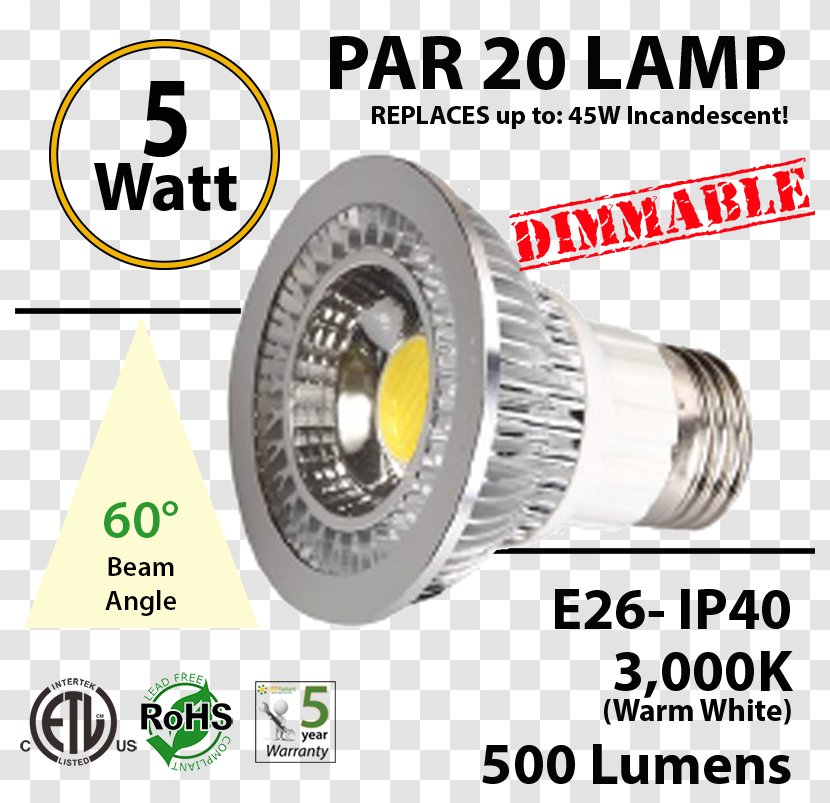 Product Design White LED Lamp - Clutch Part - Luminous Efficiency Transparent PNG