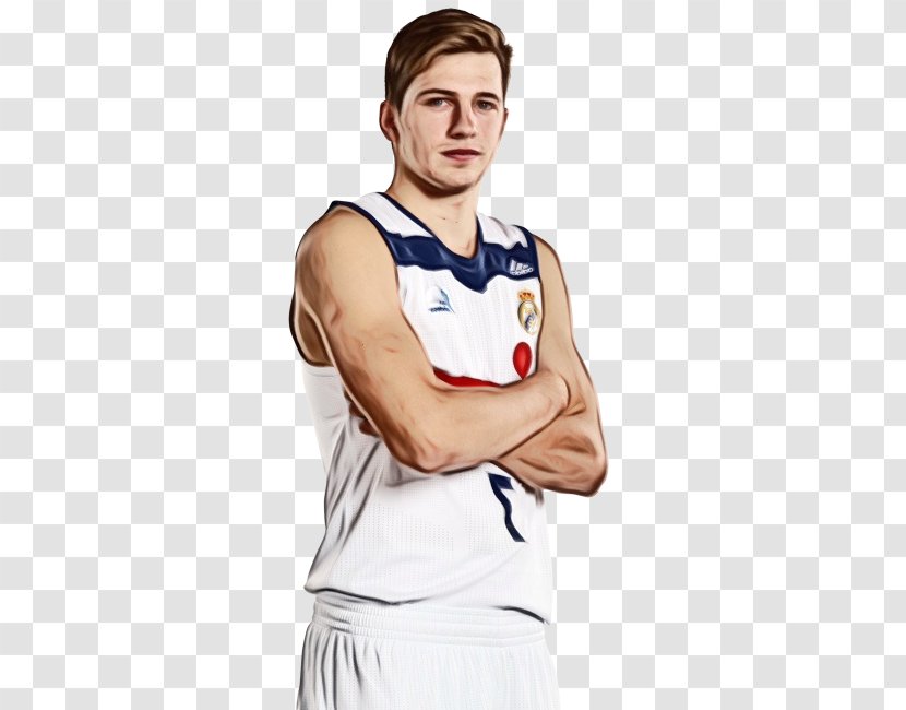 Watercolor Cartoon - Basketball Player - Neck Gesture Transparent PNG