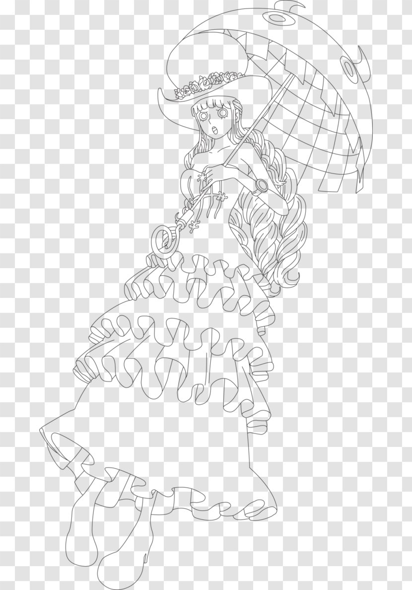 Headgear Line Art White Sketch - Hand - Perona Transparent PNG