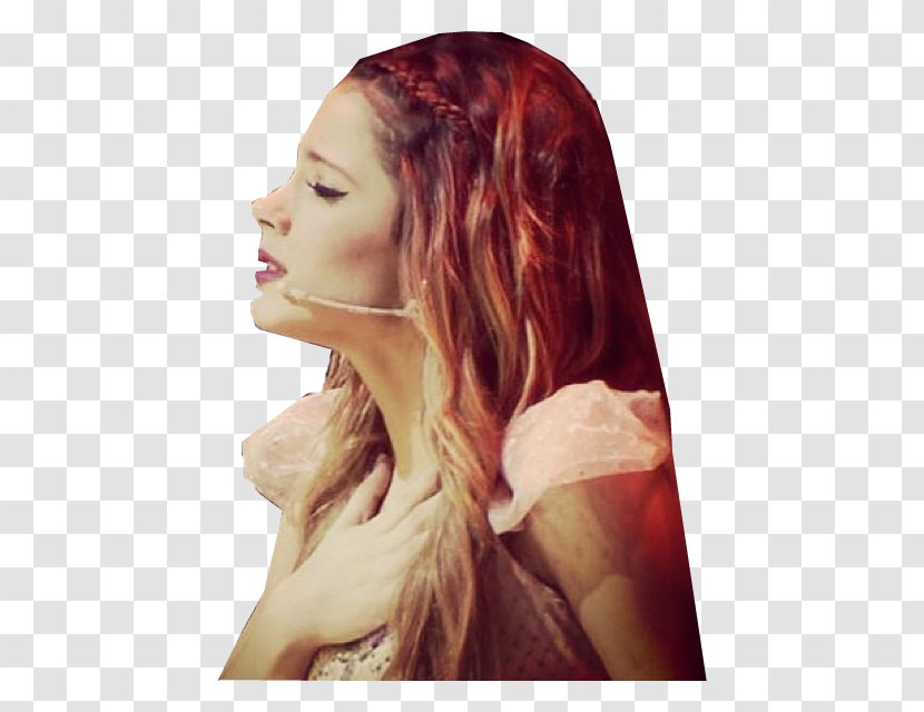 Martina Stoessel Violetta Red Hair Coloring Long - Silhouette - Tini Transparent PNG