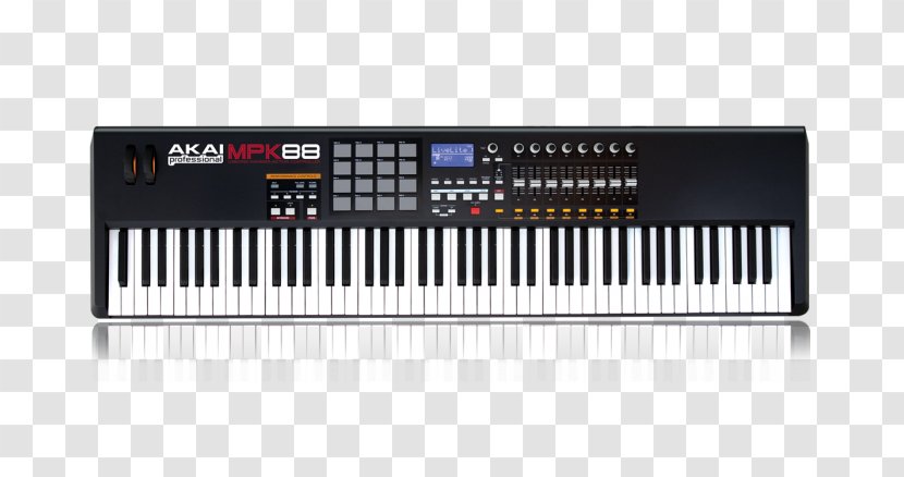 Akai MPK88 Computer Keyboard MIDI Controllers - Frame - Musical Instruments Transparent PNG