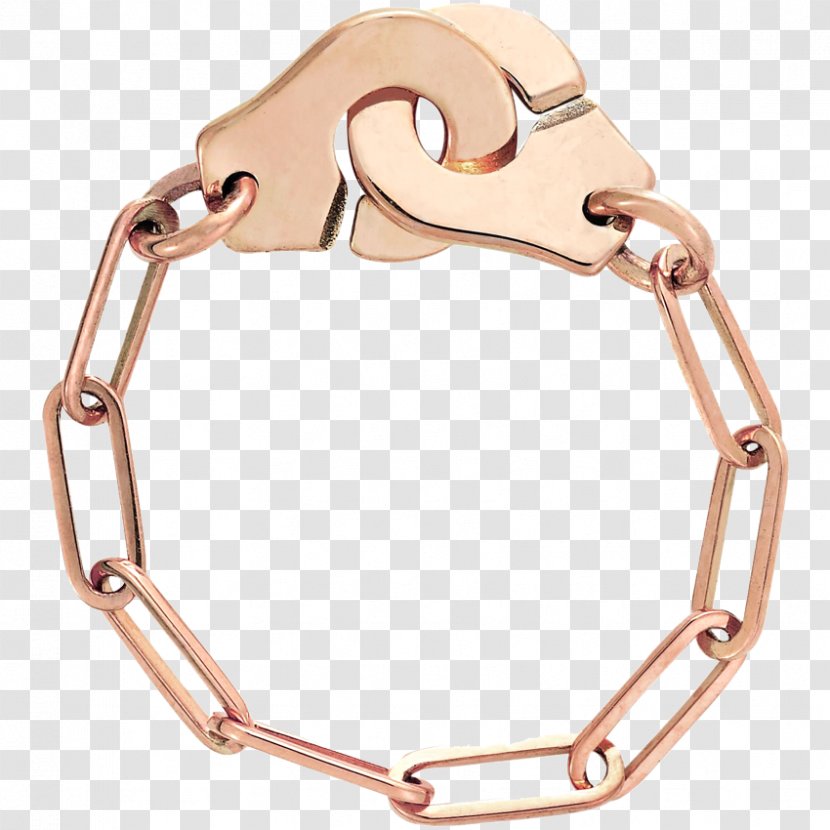 Ring Jewellery Chain Necklace Gold - Handcuffs Transparent PNG