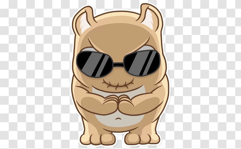 Cat Sticker Dog Telegram Mammal - Cartoon Transparent PNG