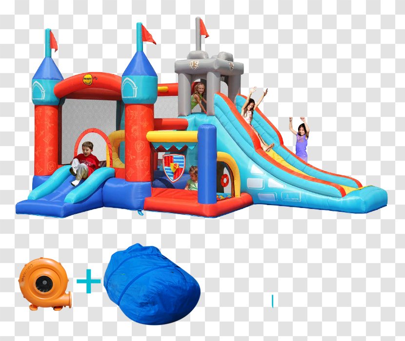 happy hop castle bouncer with slide