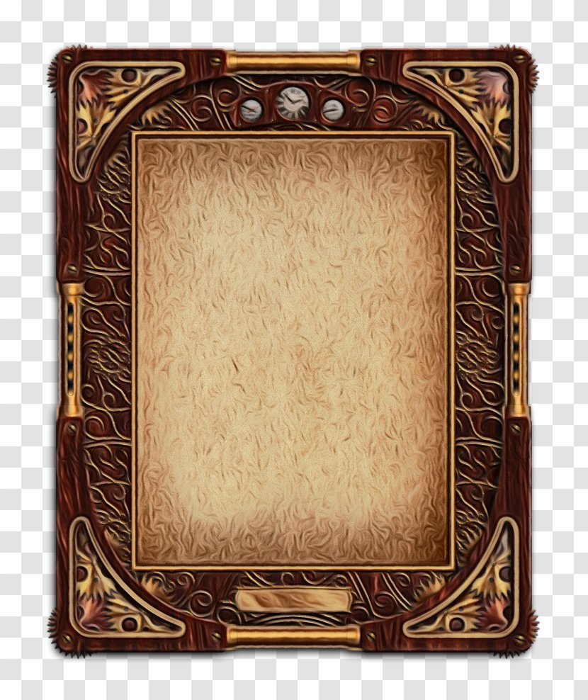 Brown Background Frame - Wood - Antique Book Cover Transparent PNG