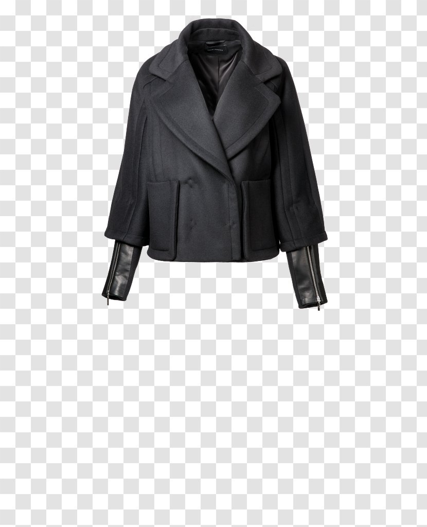 Leather Jacket Coat Sleeve Fur Transparent PNG