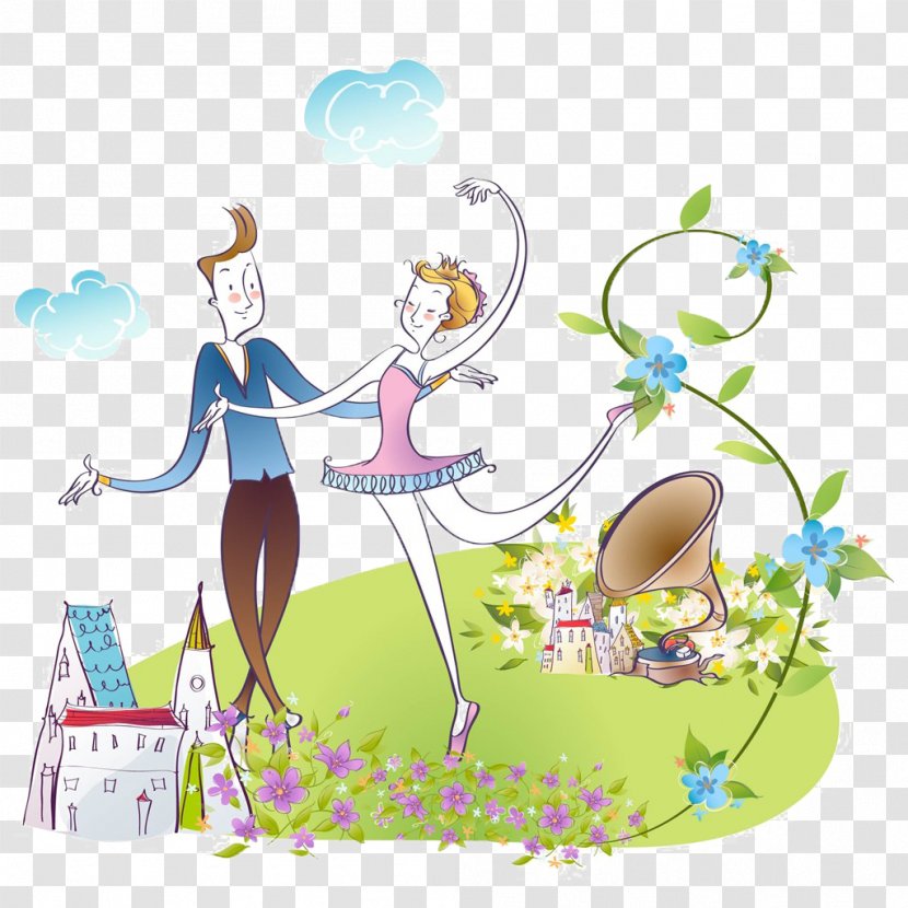 Significant Other Cartoon Wallpaper - Flora - Green Grass Dancing Figure Transparent PNG