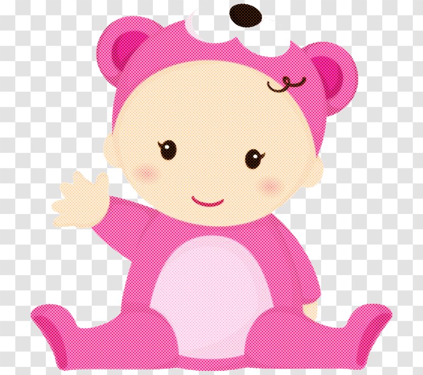 Teddy Bear - Pink - Sticker Child Transparent PNG
