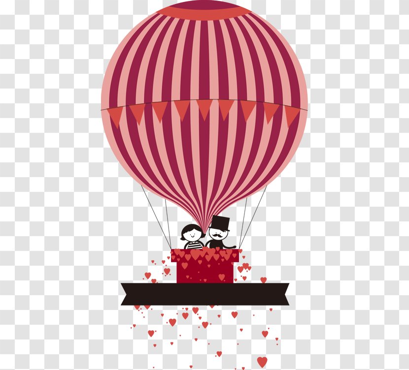 Romantic Hot Air Balloon - Color - Ballooning Transparent PNG