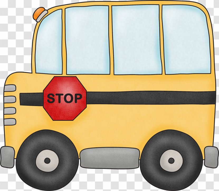 School Bus Cartoon - Transport - Car Rolling Transparent PNG