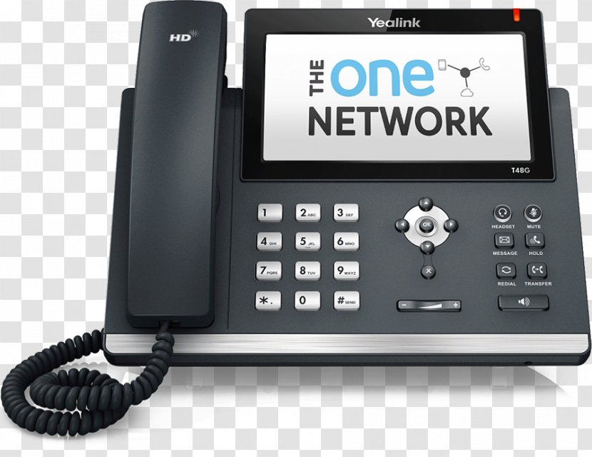 VoIP Phone Voice Over IP Yealink SIP-T48G Telephone Session Initiation Protocol - Ip Pbx - Feature Transparent PNG