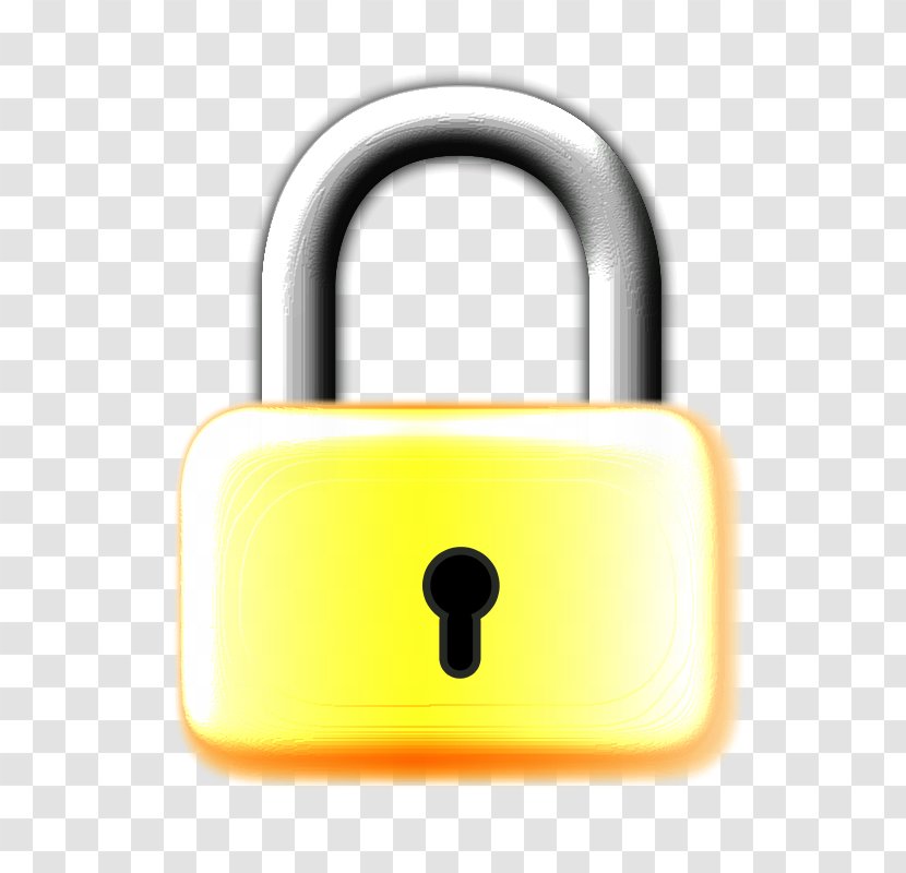 Padlock Yellow - Lock - Pictures Transparent PNG